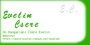 evelin csere business card
